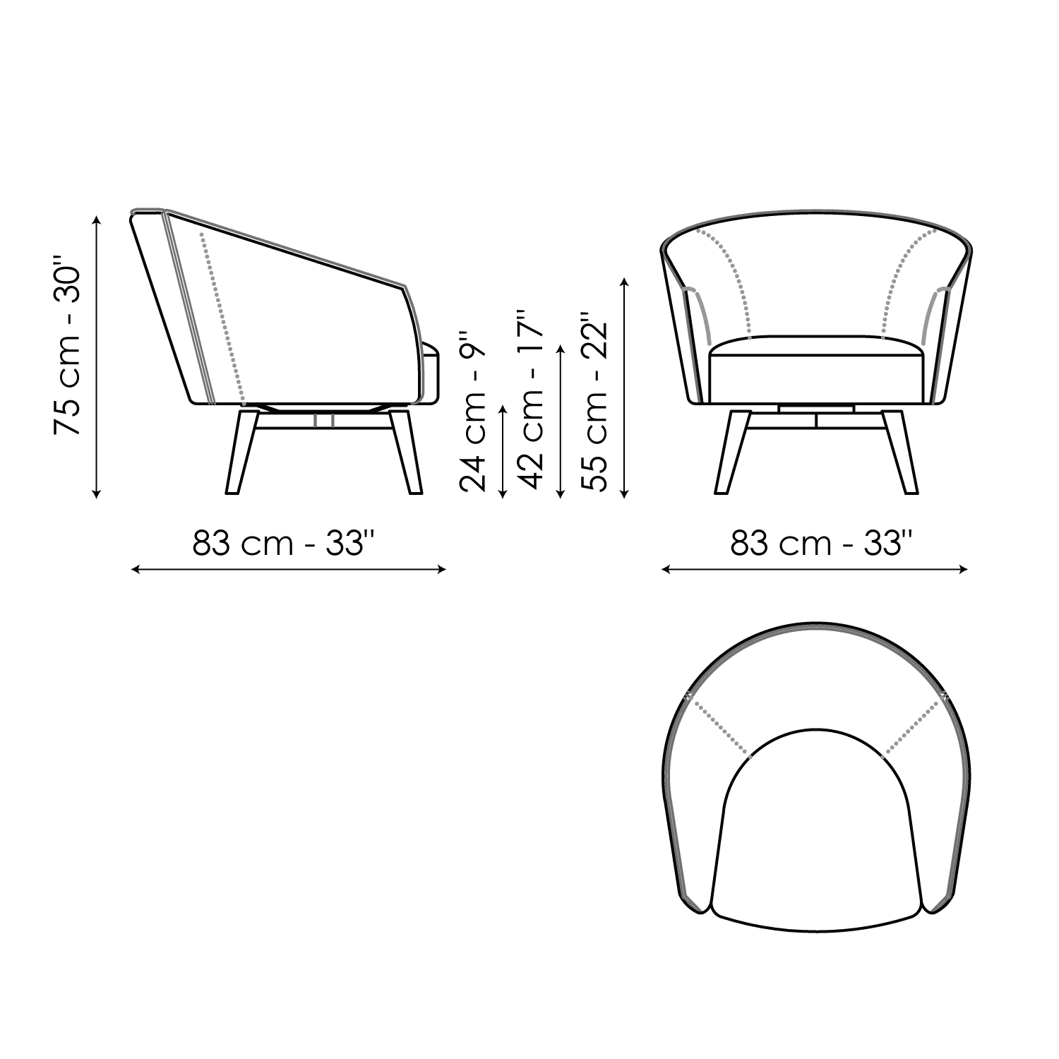 ARMCHAIRS AND POUFS