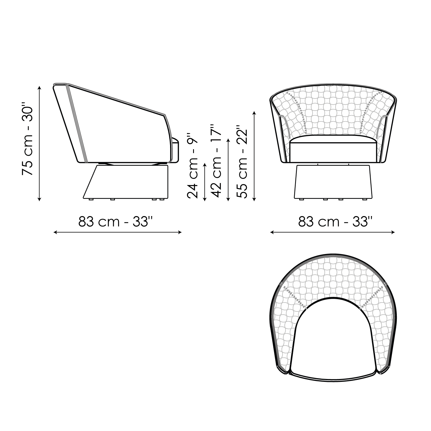 ARMCHAIRS AND POUFS
