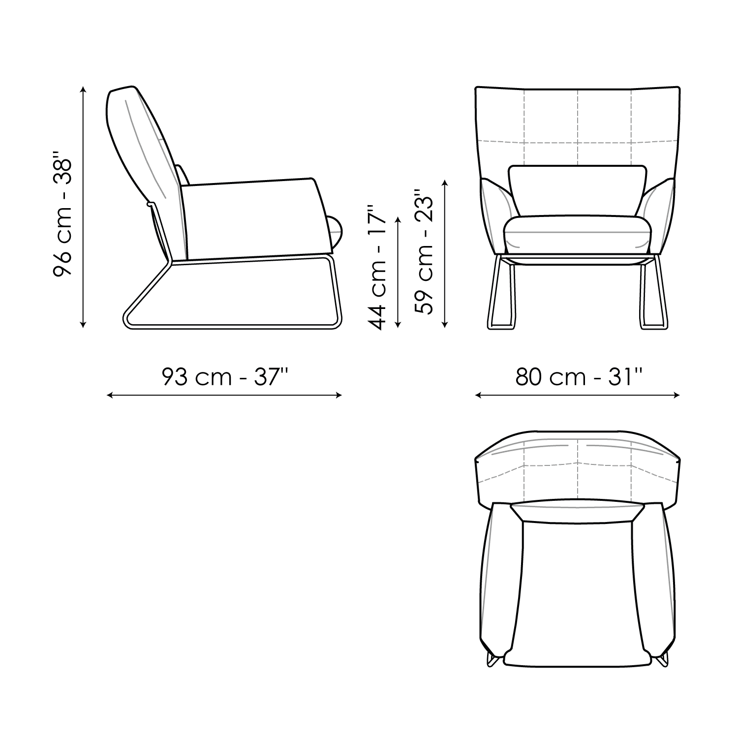 ARMCHAIRS AND POUFS