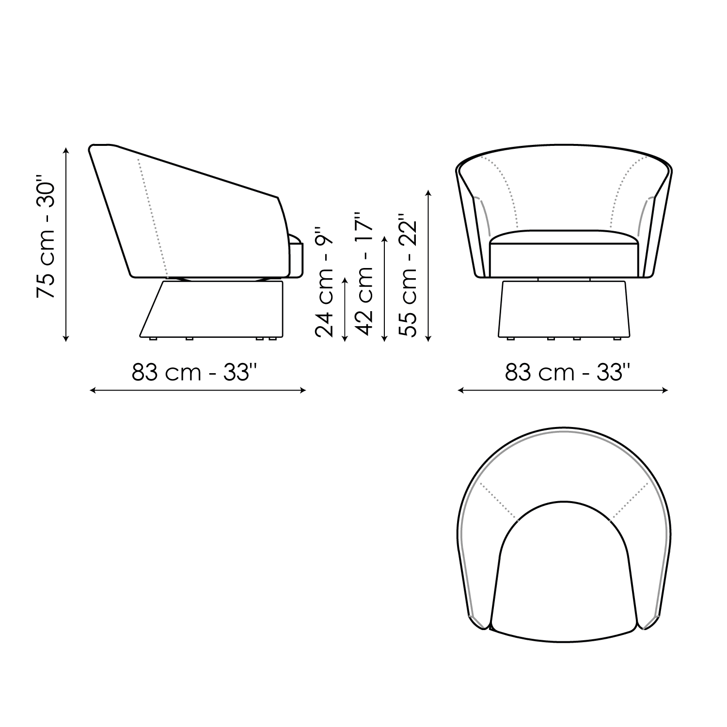 ARMCHAIRS AND POUFS