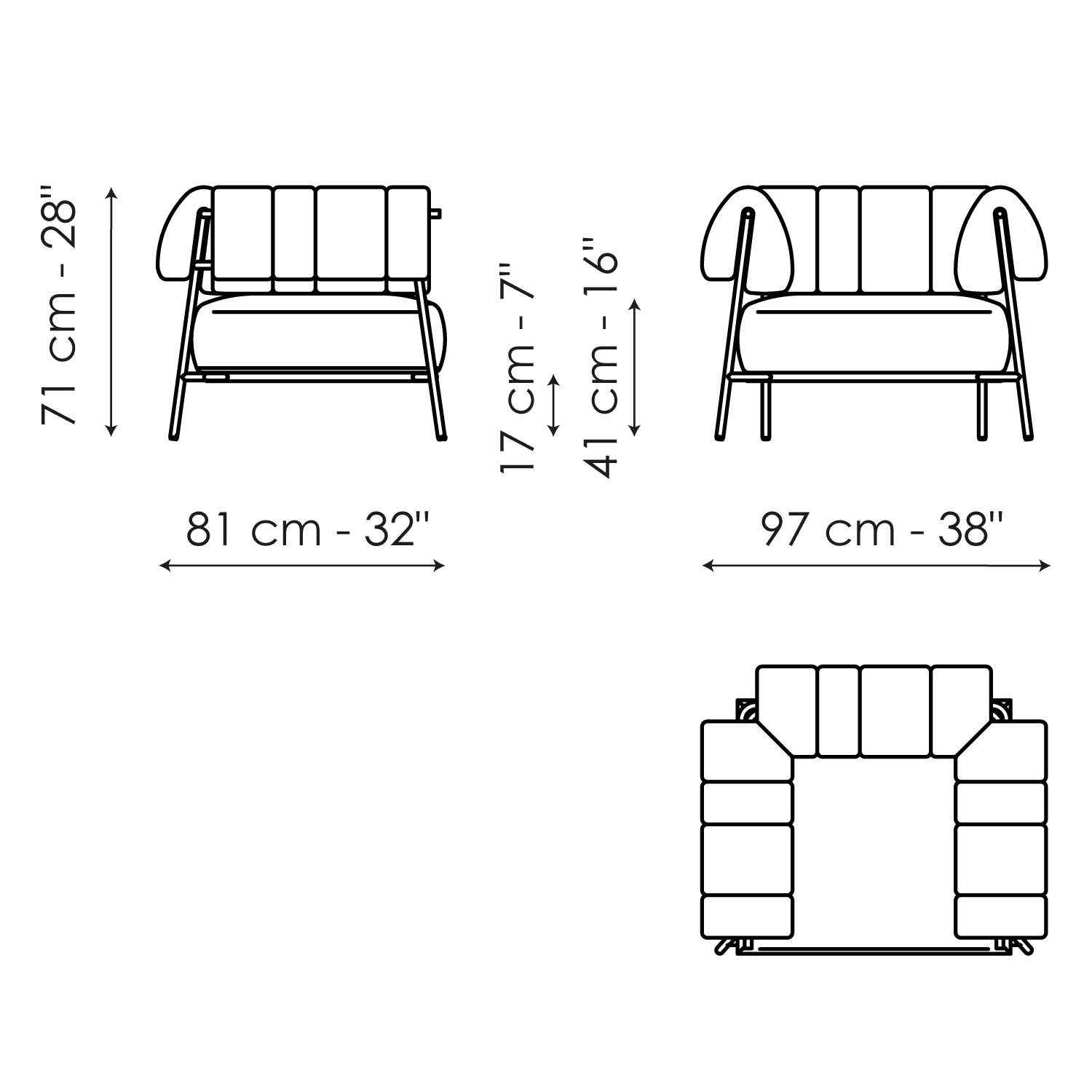 ARMCHAIRS AND POUFS