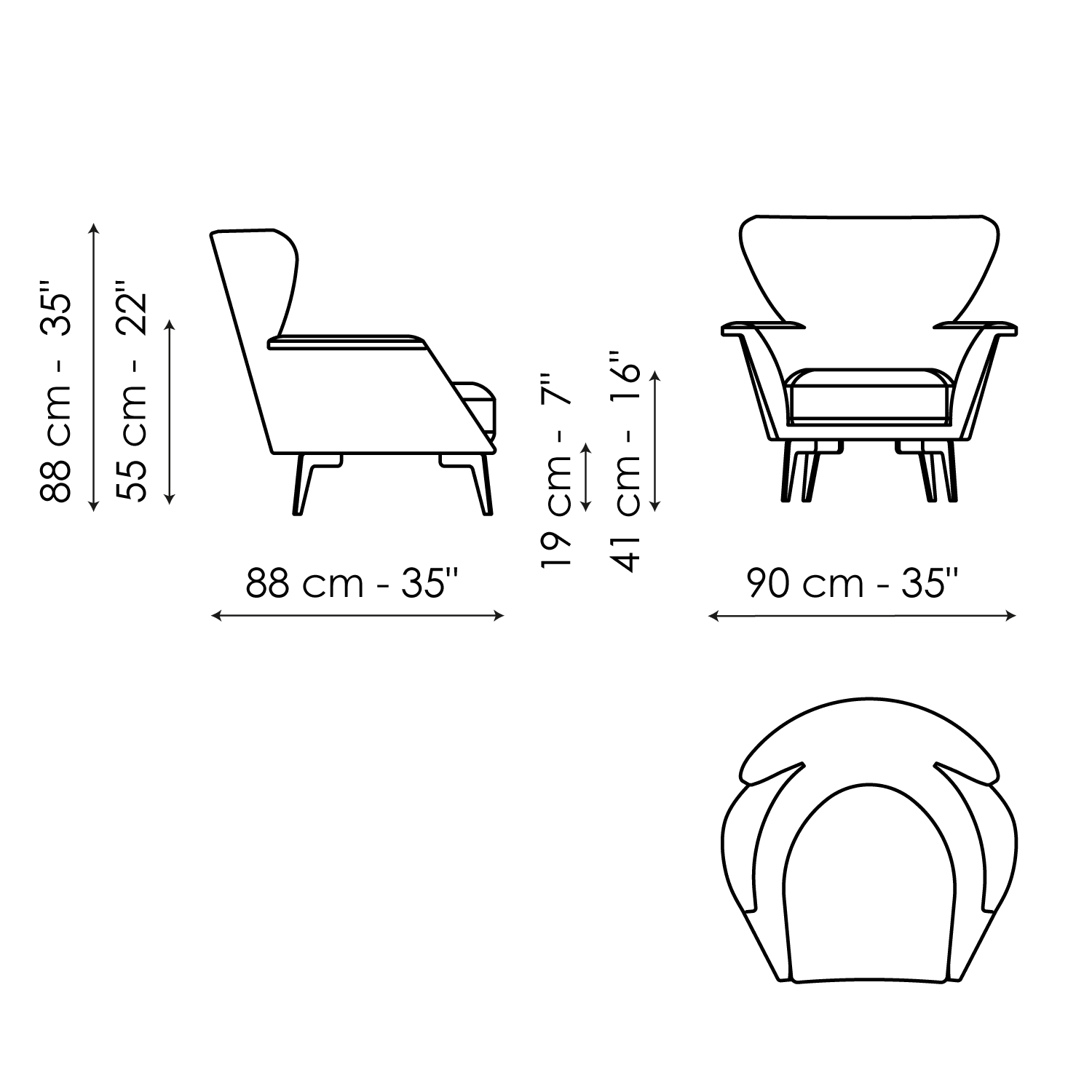 ARMCHAIRS AND POUFS