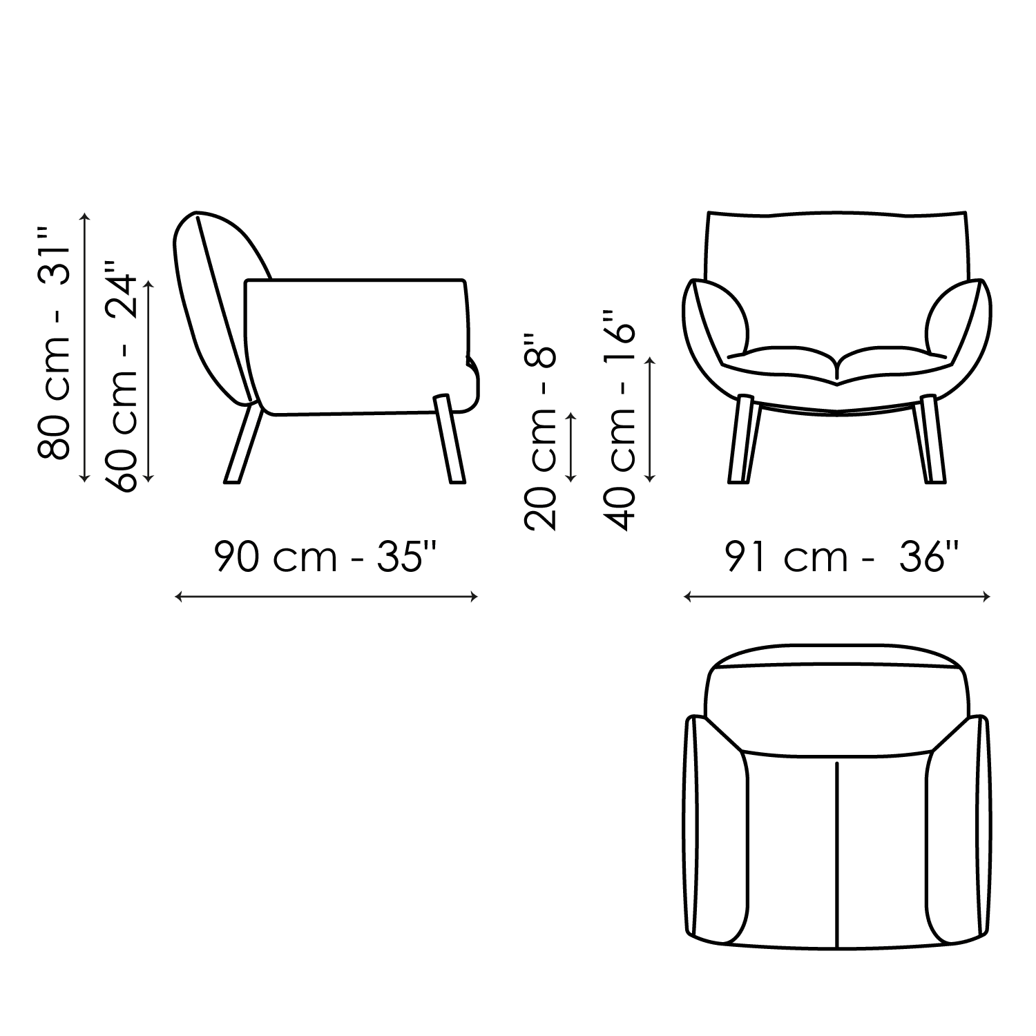 ARMCHAIRS AND POUFS
