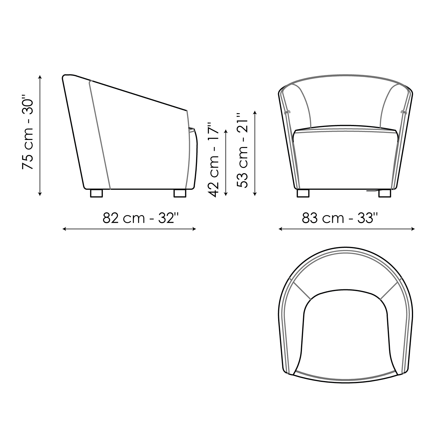 ARMCHAIRS AND POUFS